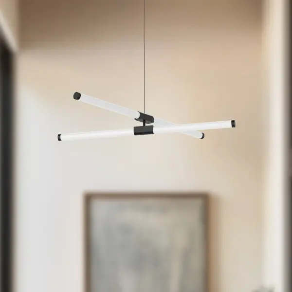 Akari 37-Inch Chandelier in Matte Black - Image 2