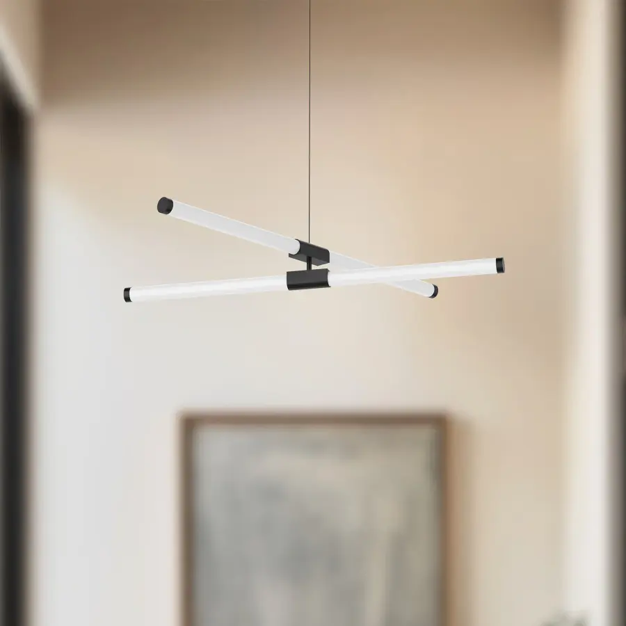 Akari 37-Inch Chandelier in Matte Black - Image 2