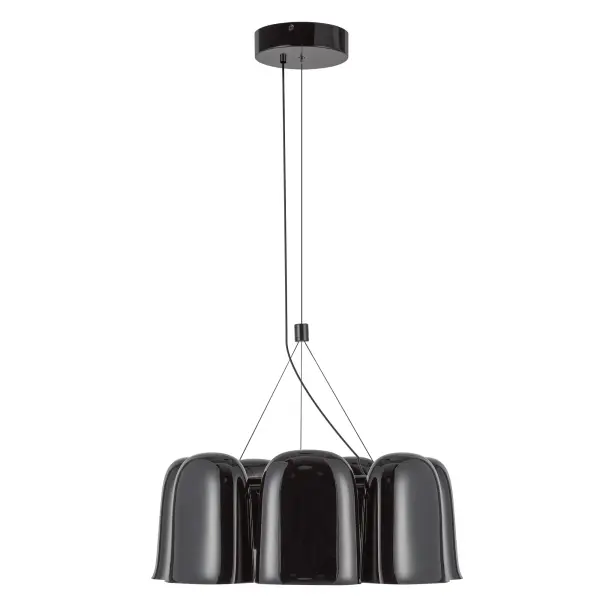 Modern Minimalist Chandelier with Warm Brass Finish and Integrated LED - Image 6