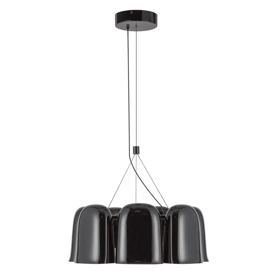 Modern Minimalist Chandelier with Warm Brass Finish and Integrated LED - Image 6