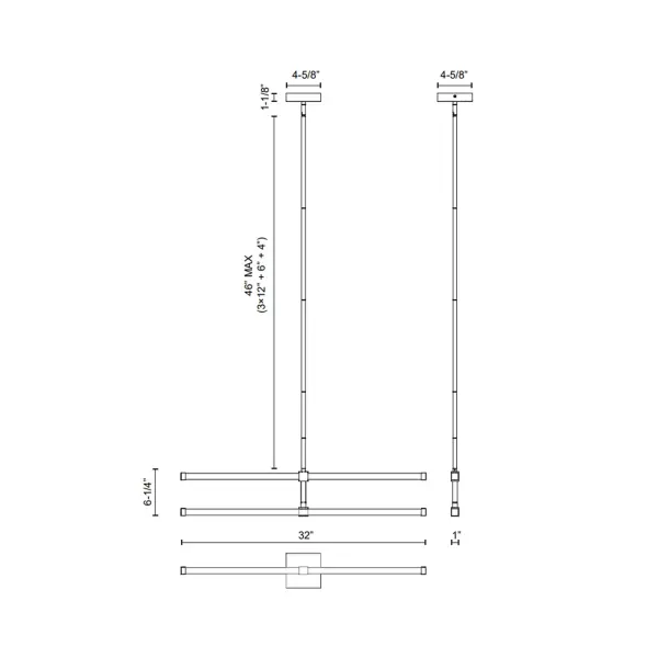 Blade 32-Inch Chandelier in Brushed Gold - Image 6
