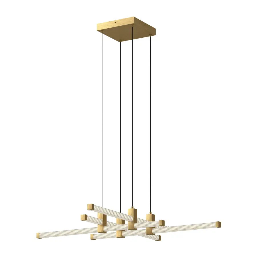 Blade 34-Inch Chandelier in Brushed Gold - Image 8