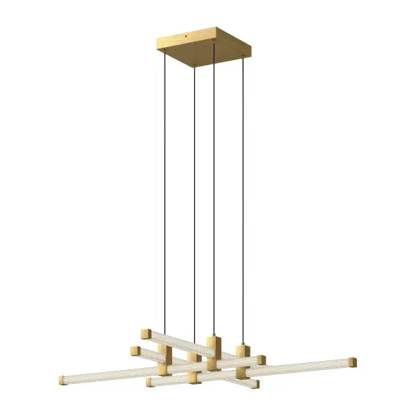 Blade 34-Inch Chandelier in Brushed Gold - Image 9