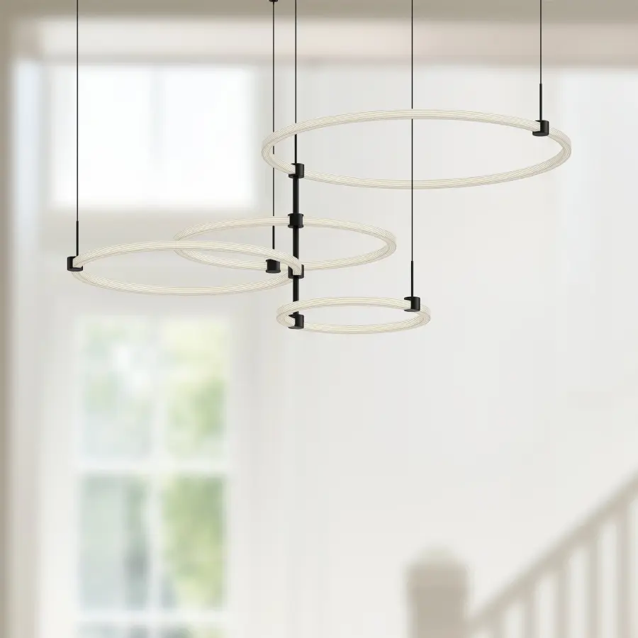 Bruni 55-Inch Chandelier in Brushed Gold - Image 3