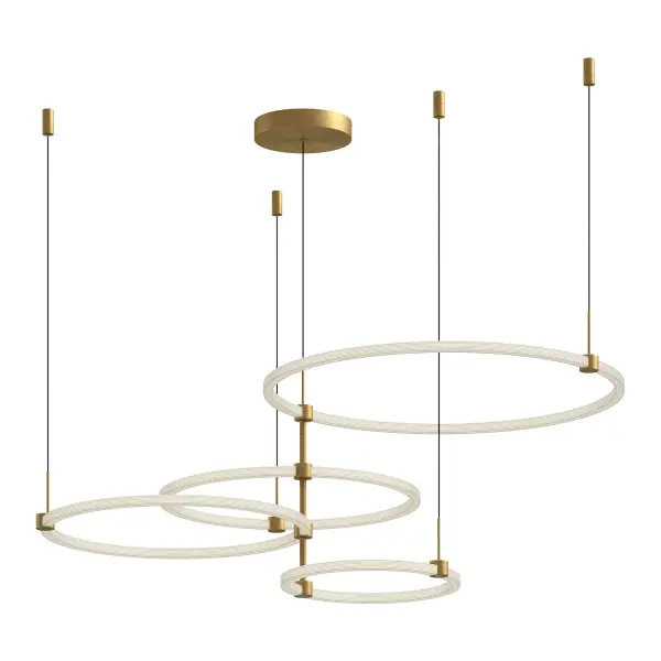 Bruni 55-Inch Chandelier in Brushed Gold - Image 6