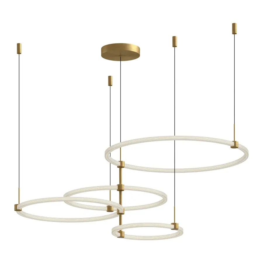 Bruni 55-Inch Chandelier in Brushed Gold - Image 6