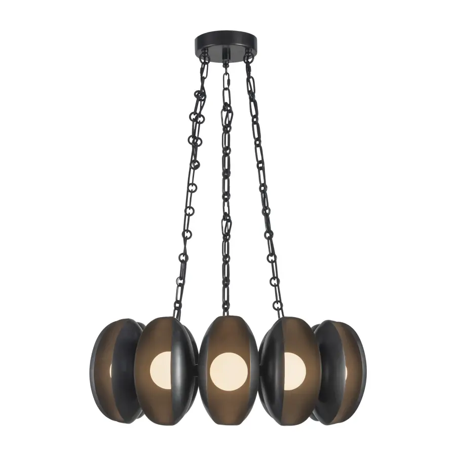 Cortez 25-Inch Chandelier in Aged White - Image 1