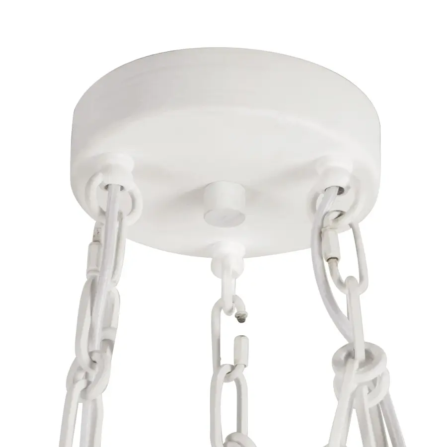 Cortez 25-Inch Chandelier in Aged White - Image 9