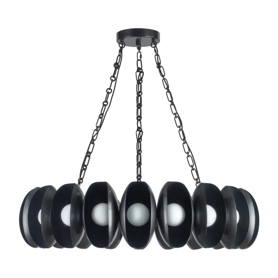 Cortez 37-Inch Chandelier in Aged White - Image 12