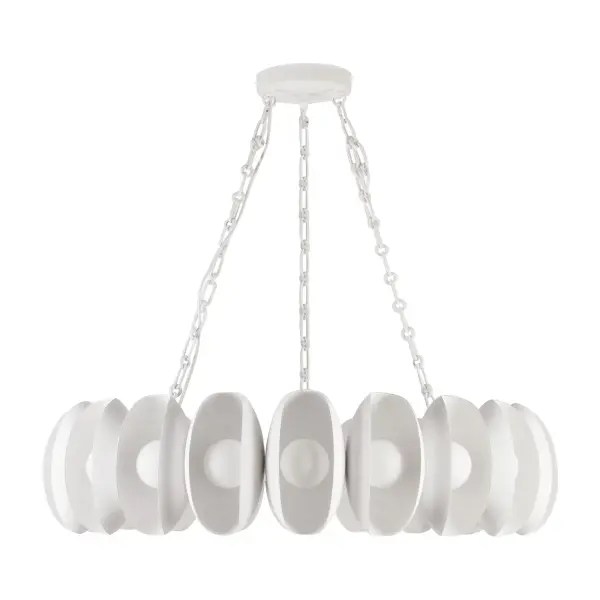 Cortez 37-Inch Chandelier in Aged White - Image 15