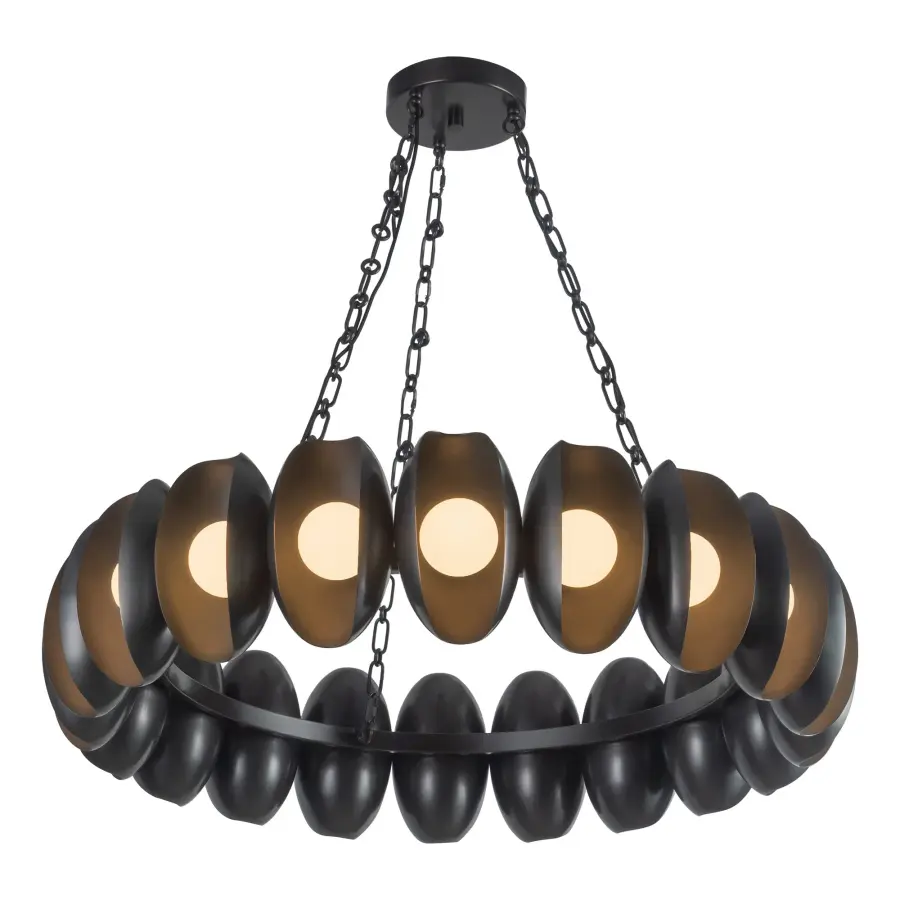 Cortez 37-Inch Chandelier in Aged White - Image 3