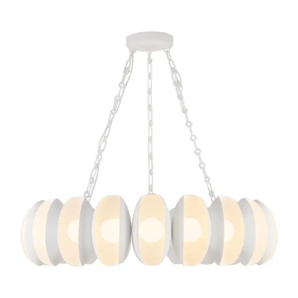 Cortez 37-Inch Chandelier in Aged White - Image 4