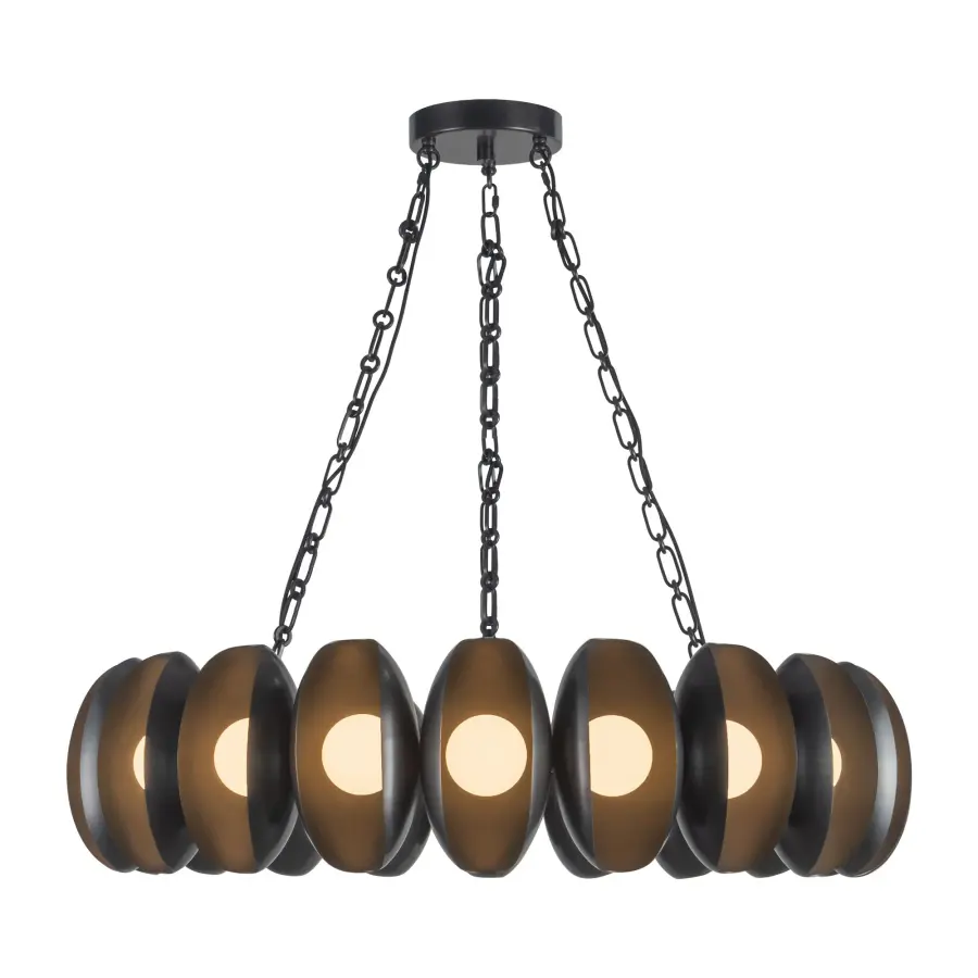Cortez 37-Inch Chandelier in Aged White - Image 6