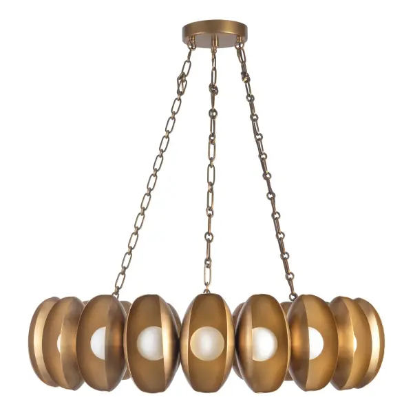 Cortez 37-Inch Chandelier in Aged White - Image 9