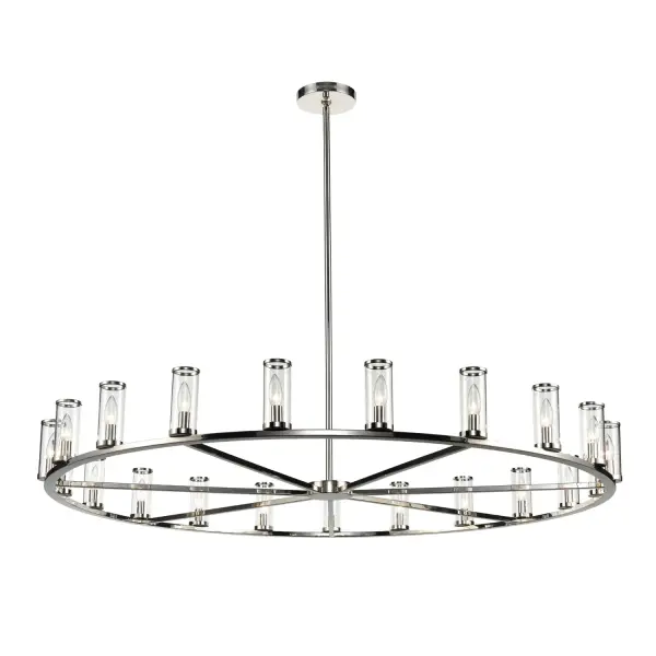 Elegant Transitional Chandelier with Antique-Inspired Glass Tube Design - Image 6