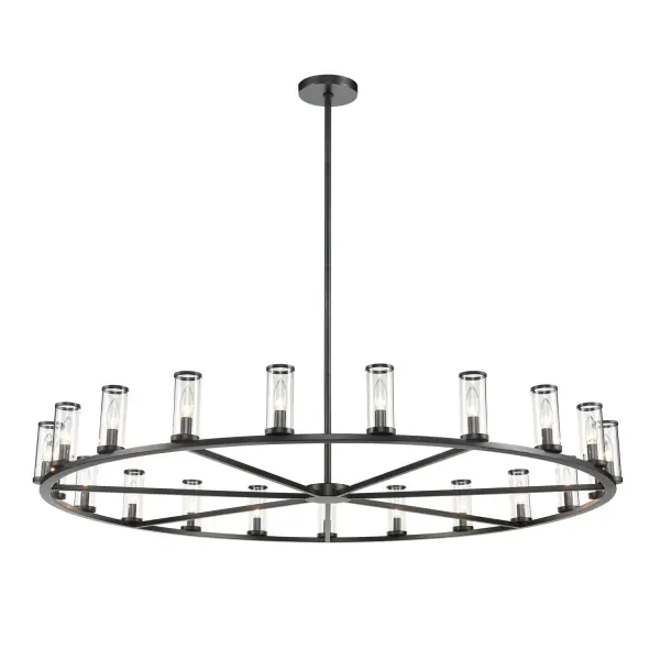 Elegant Transitional Chandelier with Antique-Inspired Glass Tube Design - Image 7