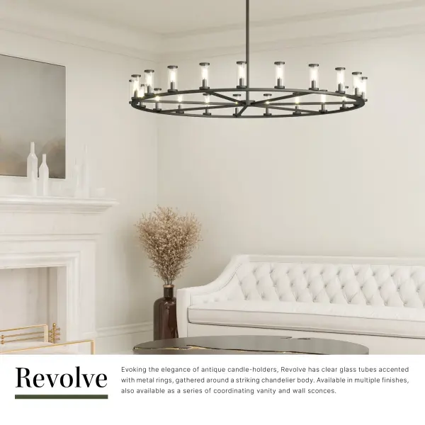 Elegant Transitional Chandelier with Antique-Inspired Glass Tube Design - Image 9