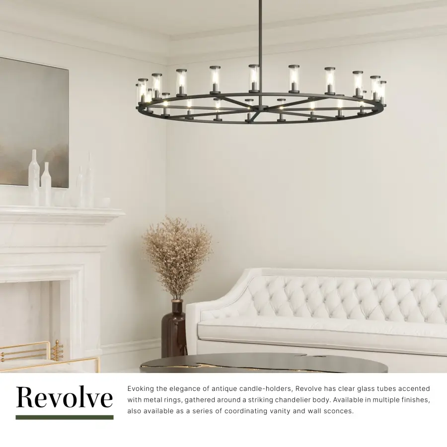 Elegant Transitional Chandelier with Antique-Inspired Glass Tube Design - Image 9