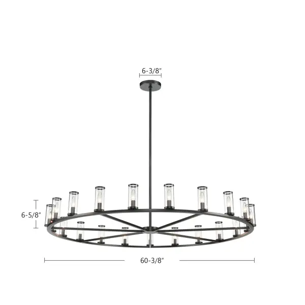 Elegant Transitional Chandelier with Antique-Inspired Glass Tube Design - Image 10