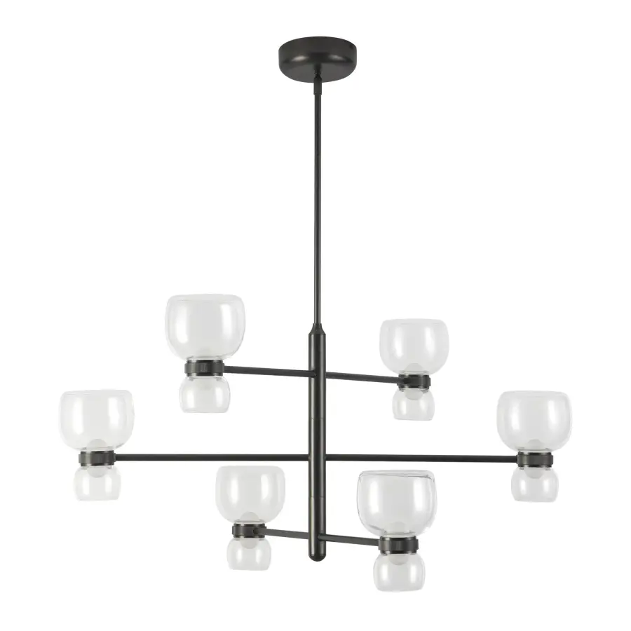 Sutton 36-Inch Chandelier in Vintage Brass - Image 11