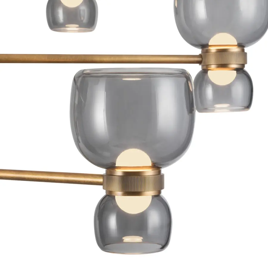 Sutton 36-Inch Chandelier in Vintage Brass - Image 14