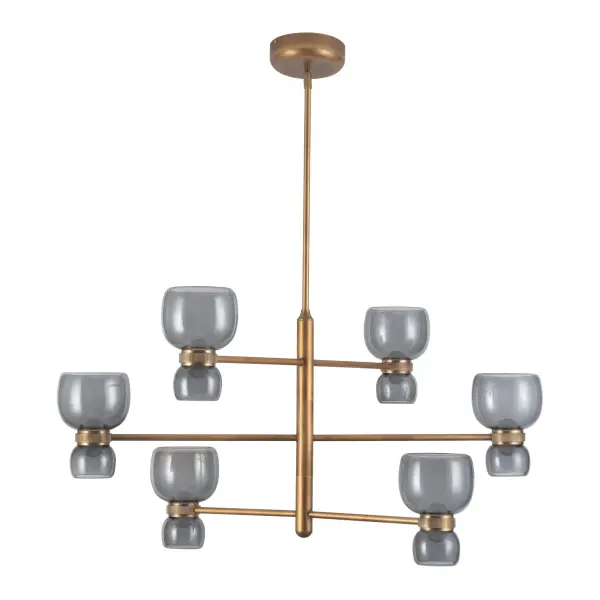 Sutton 36-Inch Chandelier in Vintage Brass - Image 15