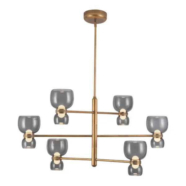 Sutton 36-Inch Chandelier in Vintage Brass - Image 16