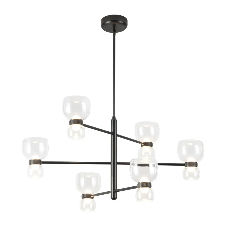 Sutton 36-Inch Chandelier in Vintage Brass - Image 3