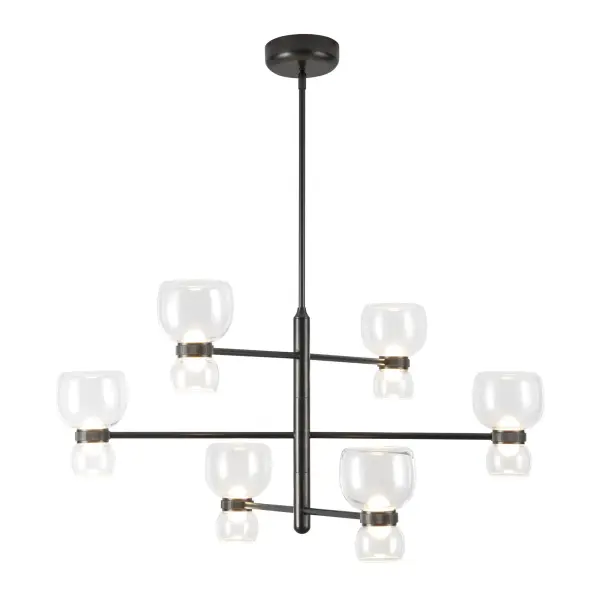 Sutton 36-Inch Chandelier in Vintage Brass - Image 6
