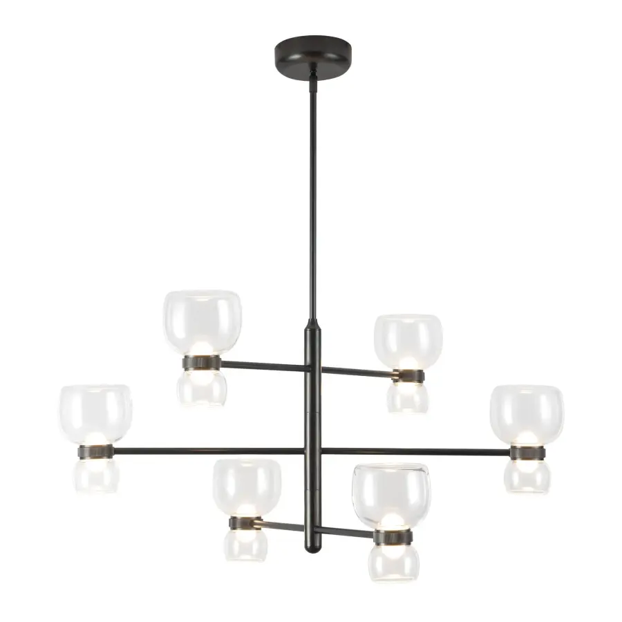 Sutton 36-Inch Chandelier in Vintage Brass - Image 6