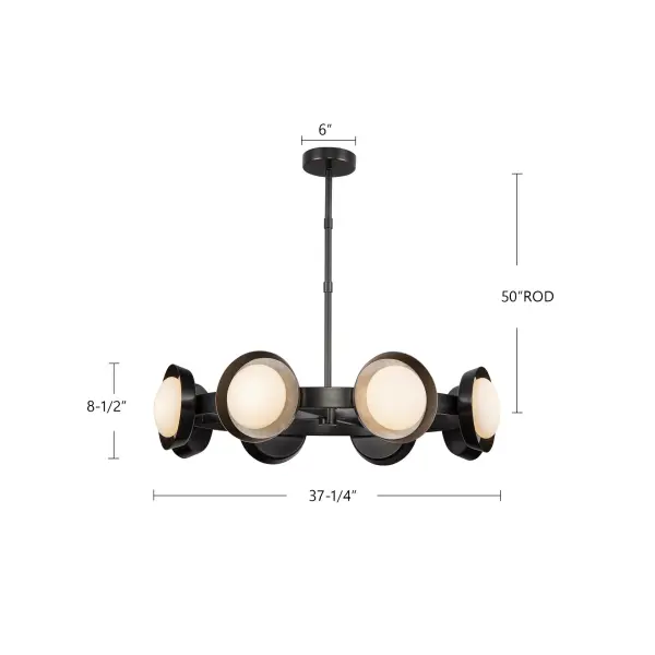 Alonso 37-Inch Chandelier in Vintage Brass - Image 20