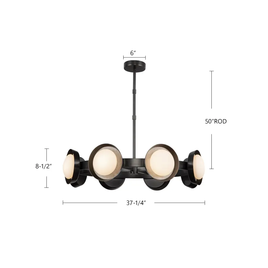 Alonso 37-Inch Chandelier in Vintage Brass - Image 20