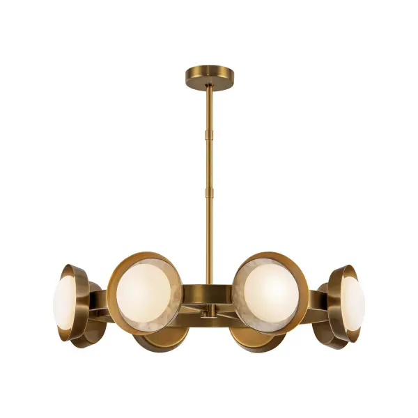 Alonso 37-Inch Chandelier in Vintage Brass - Image 5