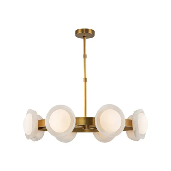 Alonso 37-Inch Chandelier in Vintage Brass - Image 8