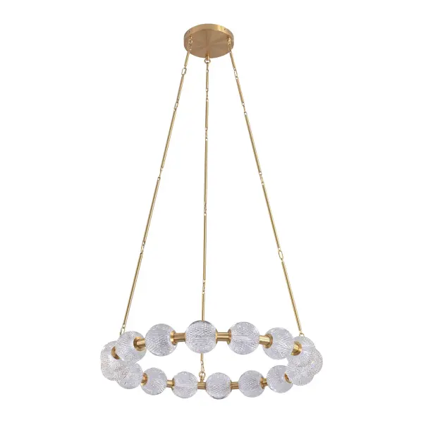Luxurious Beaded Glass Chandelier with Warm LED Illumination - Image 8