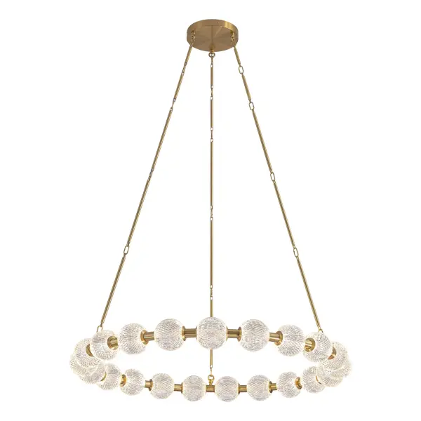Luxurious Beaded Glass Chandelier with Warm LED Illumination - Image 8