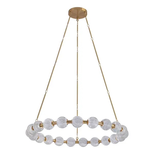 Luxurious Beaded Glass Chandelier with Warm LED Illumination - Image 9