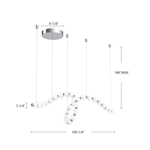 Akoya 29-Light Chandelier in Polished Chrome - Image 10