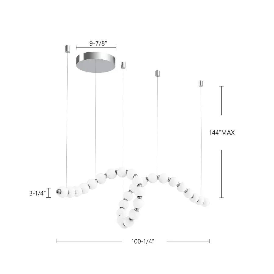 Akoya 29-Light Chandelier in Polished Chrome - Image 10