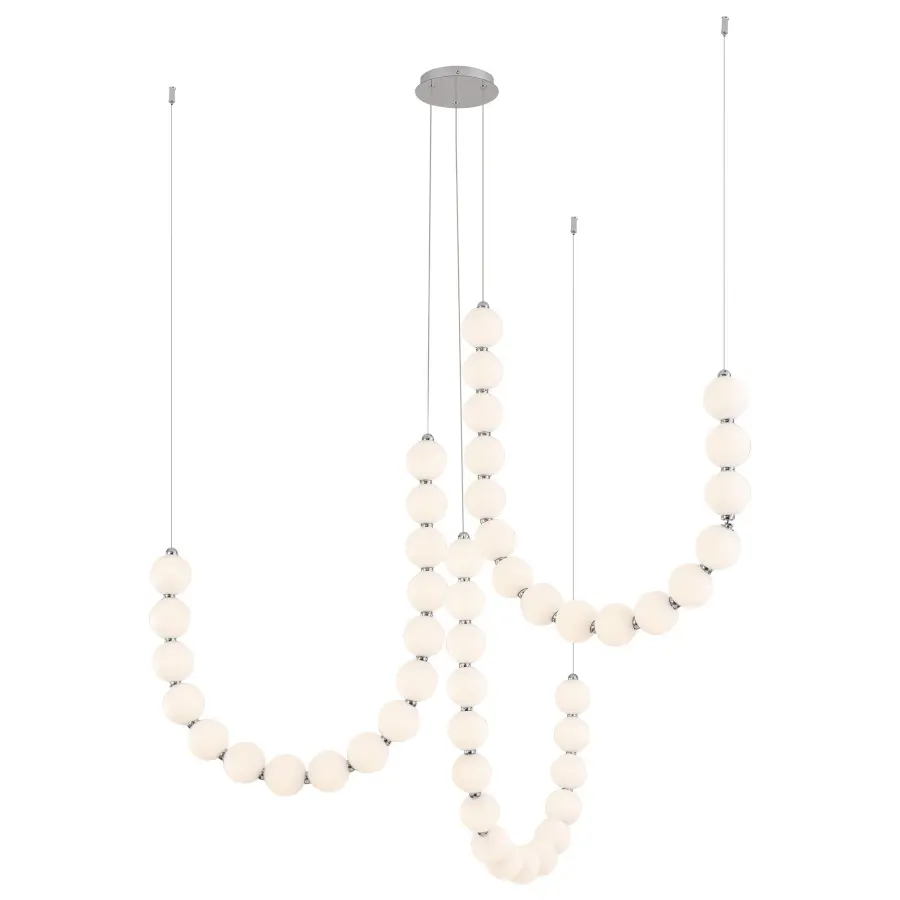 Akoya 54-Inch 3-Head Chandelier - Image 1