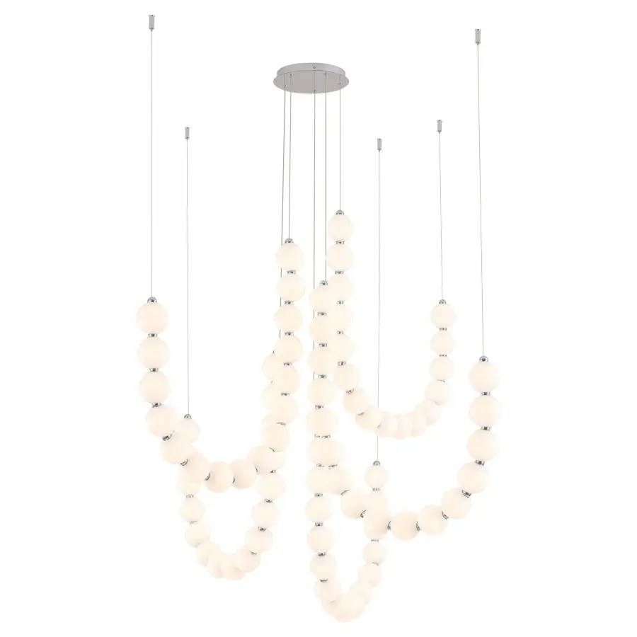Akoya 54-Inch 5-Head Chandelier - Image 1
