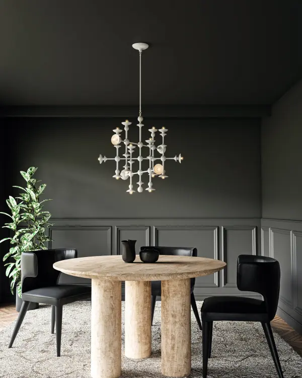 Cadence 29-Inch Chandelier in Aged White - Image 2