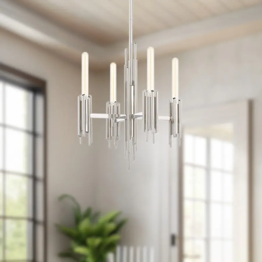 Torres 19-Inch Chandelier in Matte Black - Image 3
