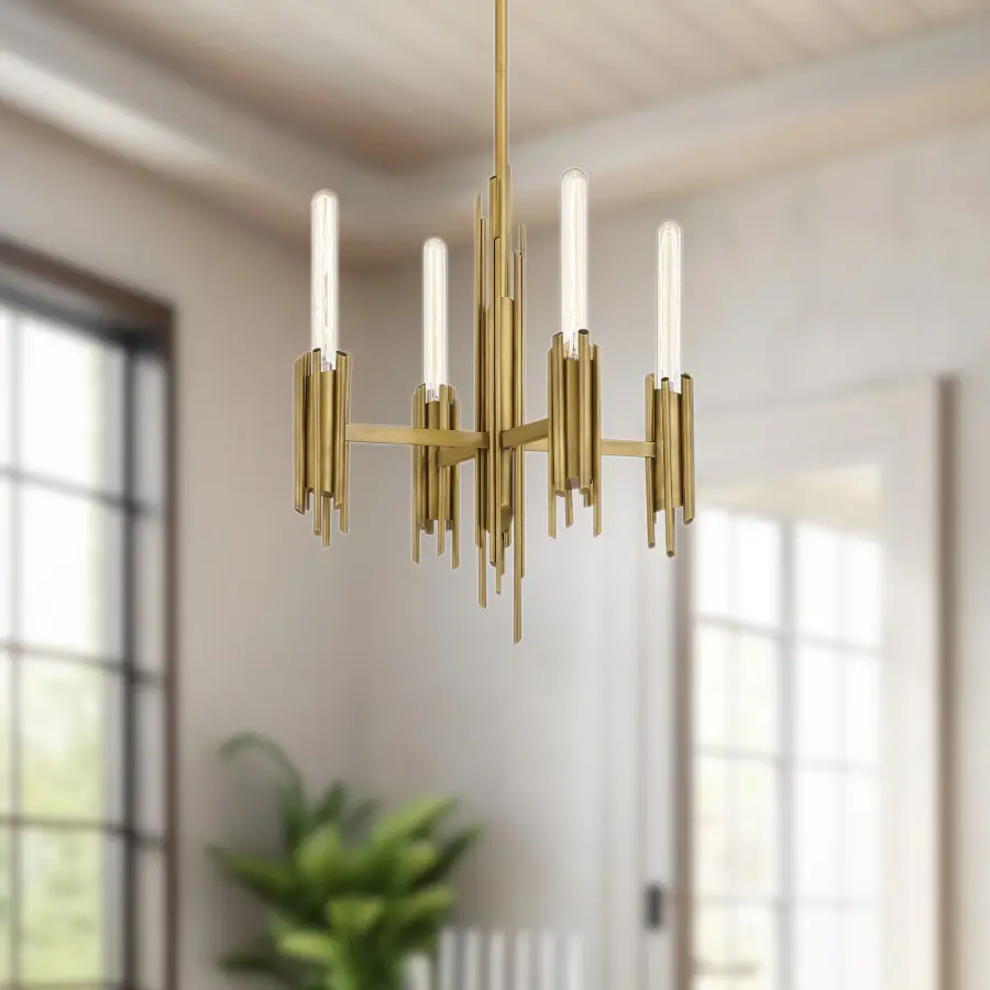 Torres 19-Inch Chandelier in Matte Black - Image 4