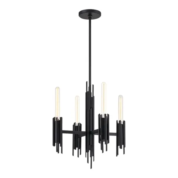 Torres 19-Inch Chandelier in Matte Black - Image 5