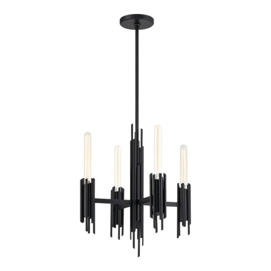 Torres 19-Inch Chandelier in Matte Black - Image 5