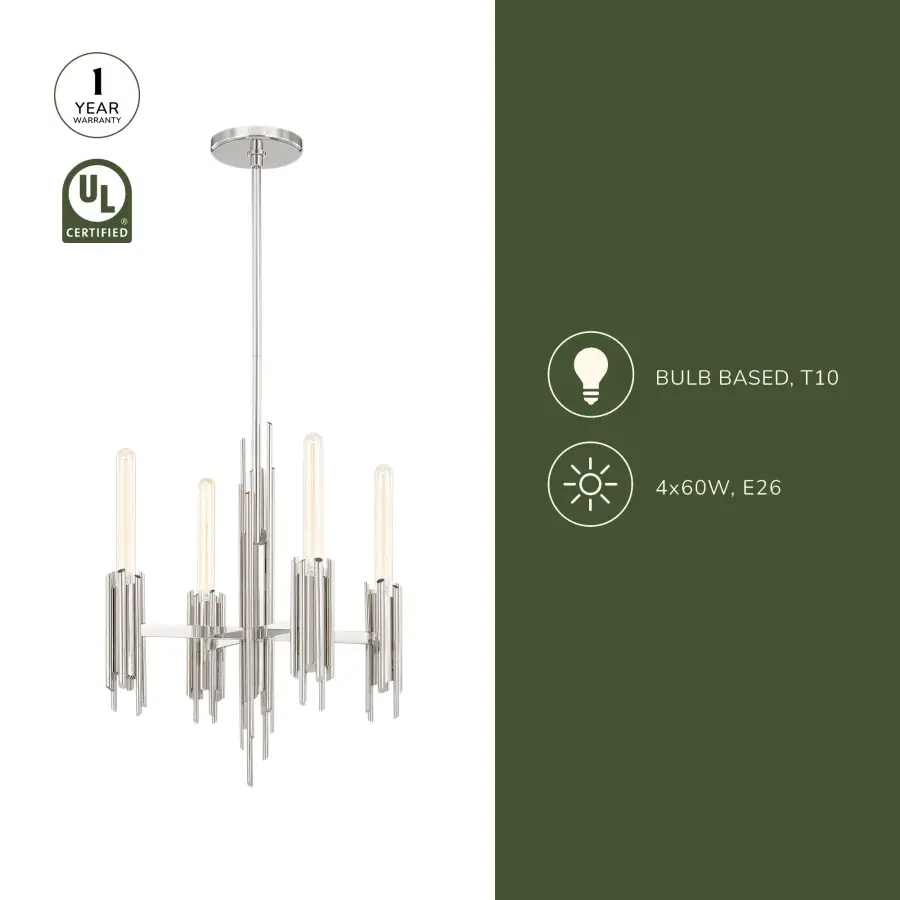 Torres 19-Inch Chandelier in Matte Black - Image 7