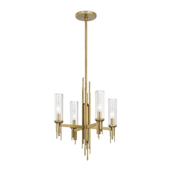 Torres 18-Inch Chandelier with Ribbed Crystal Shades - Image 7
