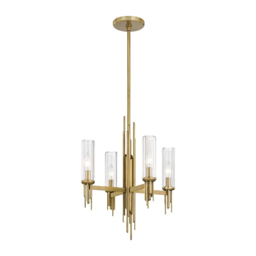 Torres 18-Inch Chandelier with Ribbed Crystal Shades - Image 7