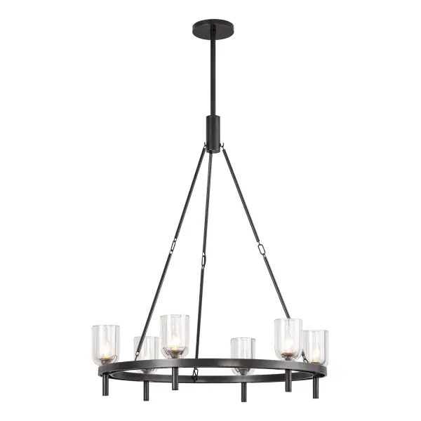 Lucian 32-Inch Chandelier in Polished Nickel with Alabaster - Image 13